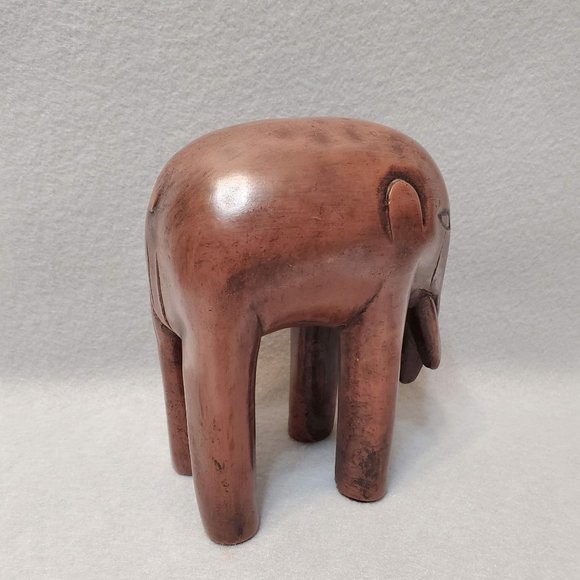 Vintage 1961 Austin Productions Elephant Sculpture, Signed Pottery Folk Art - Picture 4 of 8